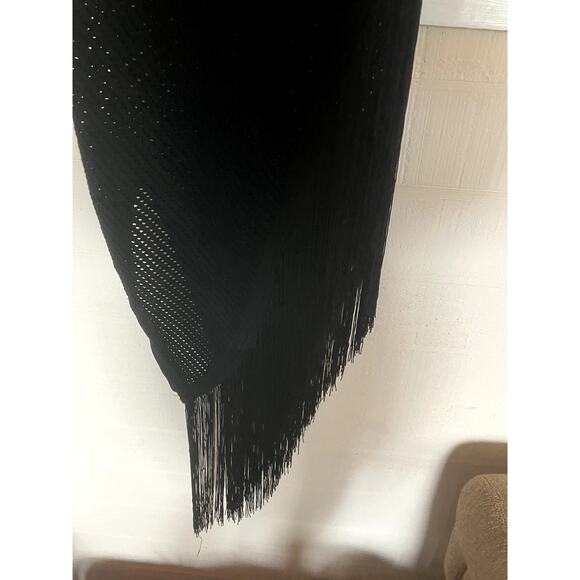 HERA COLLECTION Faye Fringe Midi Dress Black Size Medium M SEXY COCKTAIL PARTY - Picture 8 of 9